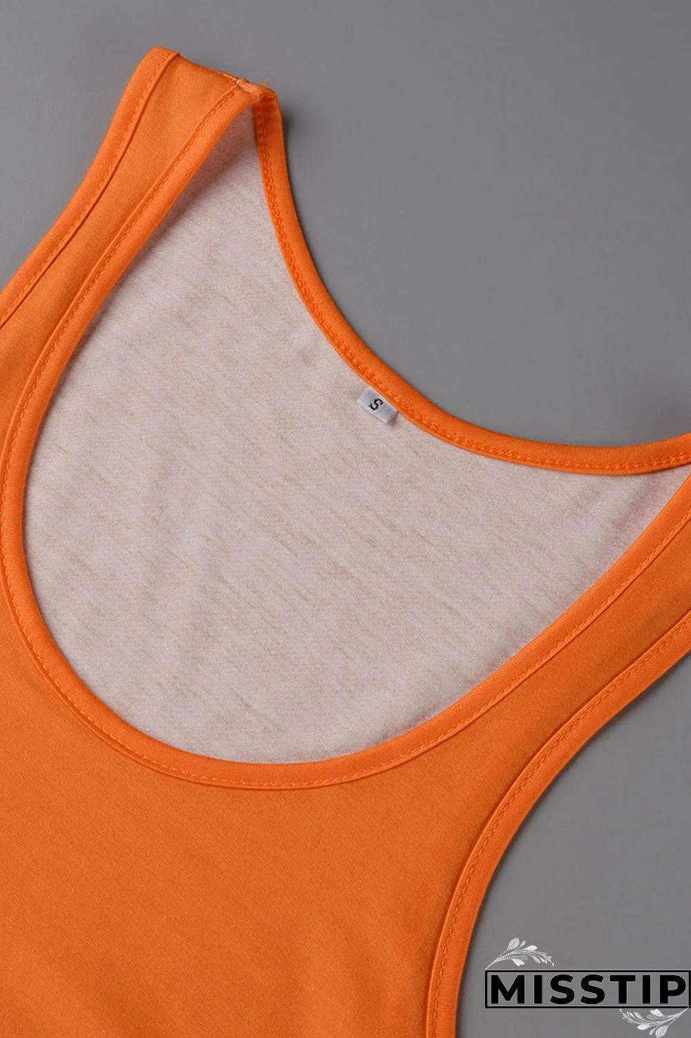 Fluorescent Green Casual Gradual Change Print Patchwork U Neck Sleeveless Two Pieces