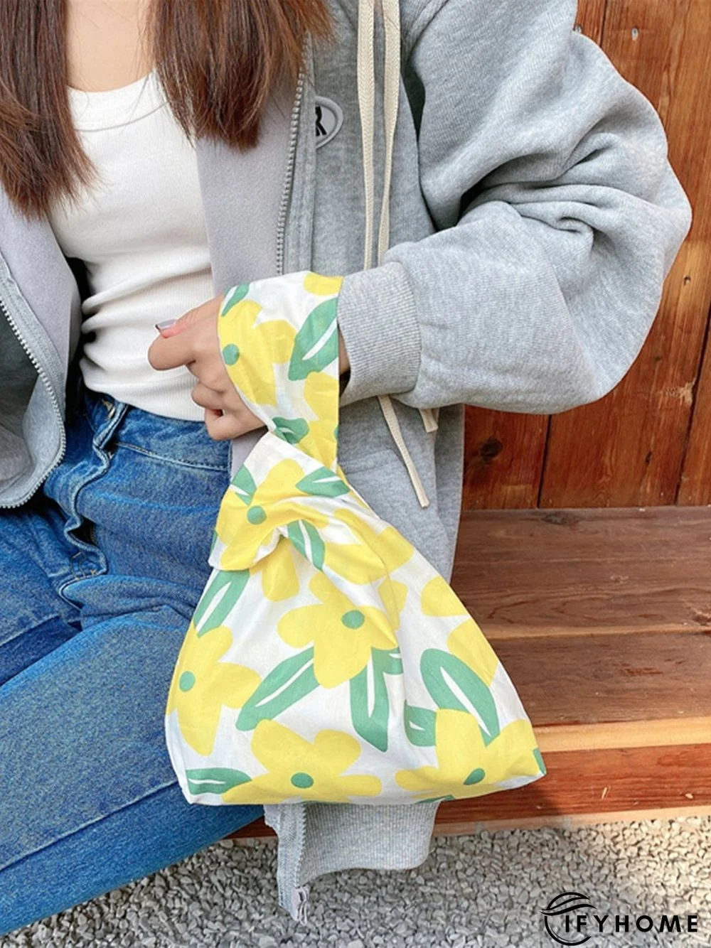 Spring Summer Artistic Colorful Floral Graphics Cotton Clutch | IFYHOME