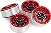 AMK 4pcs Aluminum Alloy 1.9 Wheel Rim 7-Spoke Wheels for 1/10 RC Crawler Axial SCX10 II 90046 TRX4 D90 TF2 Tamiya CC01 MST