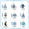 9 Pairs Christmas Trees Snowmen Double Sided Dangle Drop Diamond Art Earring Kit