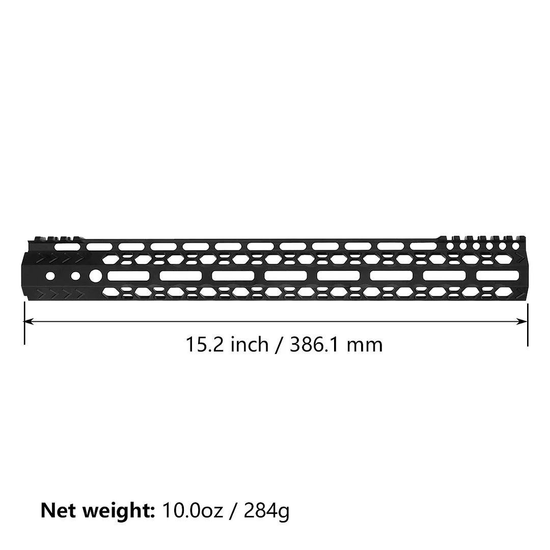 ohhunt® AR-15 Ultra Light Hex Free Float M-lok Handguard with Steel Barrel Nut