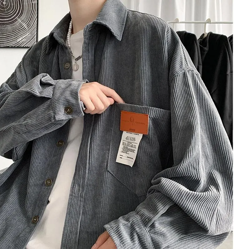 Brownm Corduroy Casual Shirt