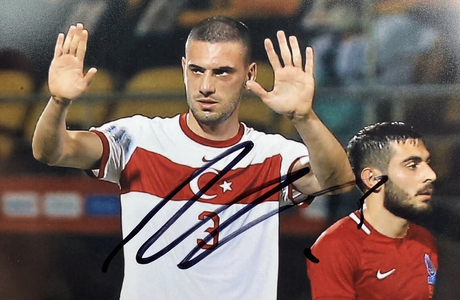 Merih Demiral Hand Signed Turkey 6X4 Photo Poster painting 2