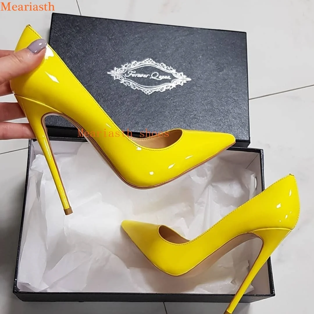 Qengg 2023 Sexy Women Pumps Spring/Autumn High heels Pointed Toe orange Wedding Shoes Sexy High Heel shoes for Women Pumps 217-1
