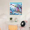 >SALE<Full Embroidery Eco-cotton Thread 11CT Printed Seaside World Cross Stitch50x50cm