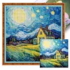 (Multi Style)[Multi-Style]Van Gogh'S World In A Teacup-Full Embroidery 3 Strands 11CT Counted Cross Stitch-50*50CM