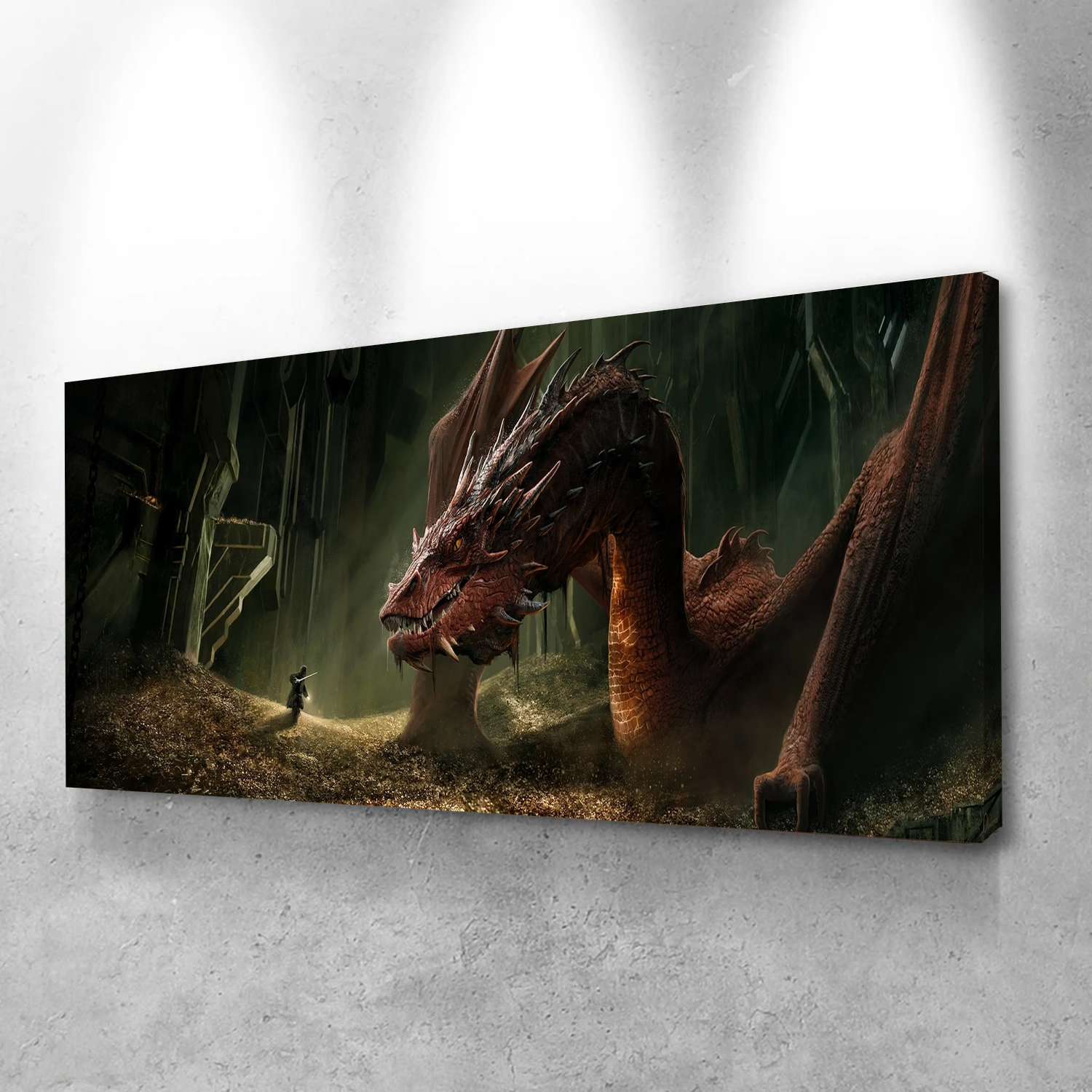 The Hobbit Bilbo vs. Smaug Canvas Wall Art 