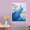 Blue Peacock  | Full Round Diamond Painting Kits