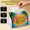 DIY Diamond Art Tissue Box Holder Best Mom PULeather Diamond Art Desktop Organizer Resin Rhinestone Storage Organizers Gem Art Home Office Decor Craft Gift for Women