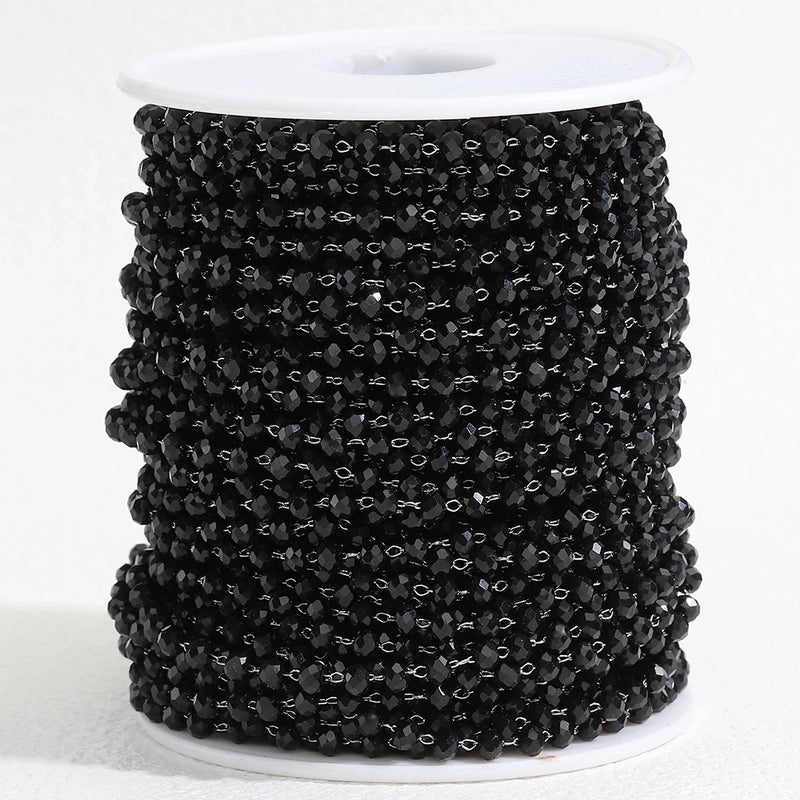 1 Set Stainless Steel Artificial Crystal Plating Polished Chain