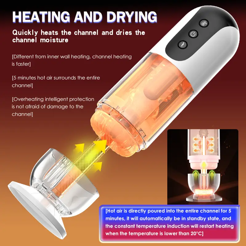 1pc automatic male masturbators cup with 10 rotating vibrations for men heating base adult with electric masturbation cup blowjob pocket pussy with textured sleeve for mens masturbation pleasure sex toys for men details 3