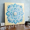 DIY Pearl Painting Blue Mandala for Home Decor with Frame(30*30cm)