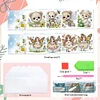 8Pcs DIY Bear Fairy Diamond Painting Greeting Cards