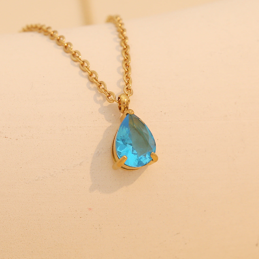 12 Birthday Pendant Necklace Fashion Color Drop Necklace Clavicle Chain N1476