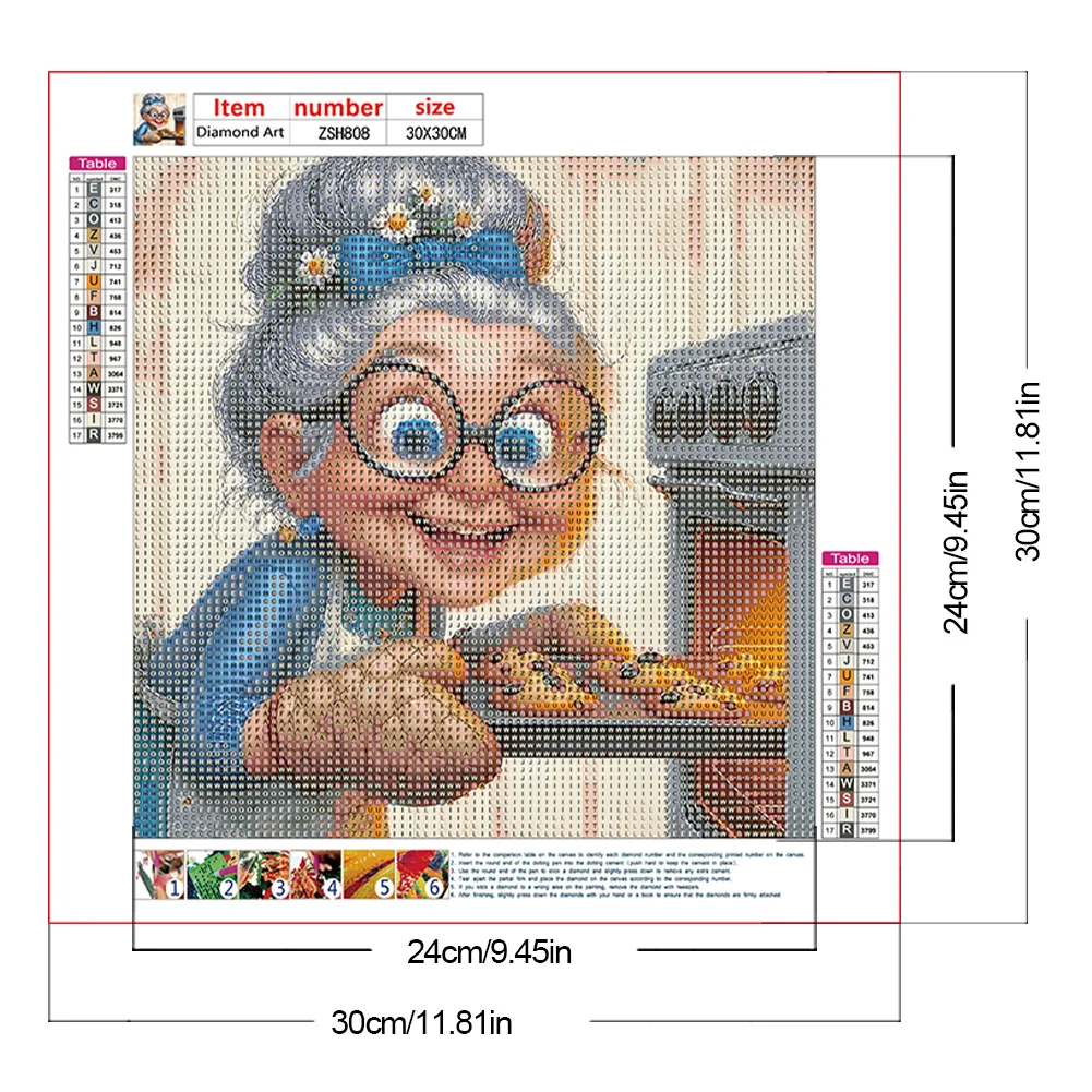 Diamond Painting - Full Round Drill - Grandma(Canvas|30*30cm)
