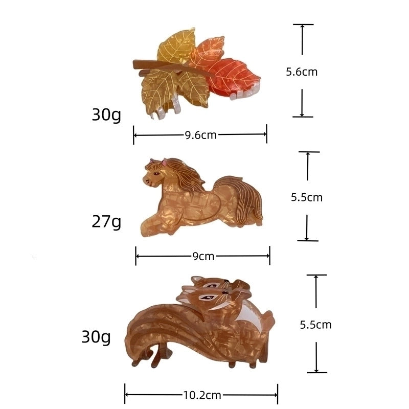 Women’s Korean Style Animal Acetic Acid Sheets Hair Claws