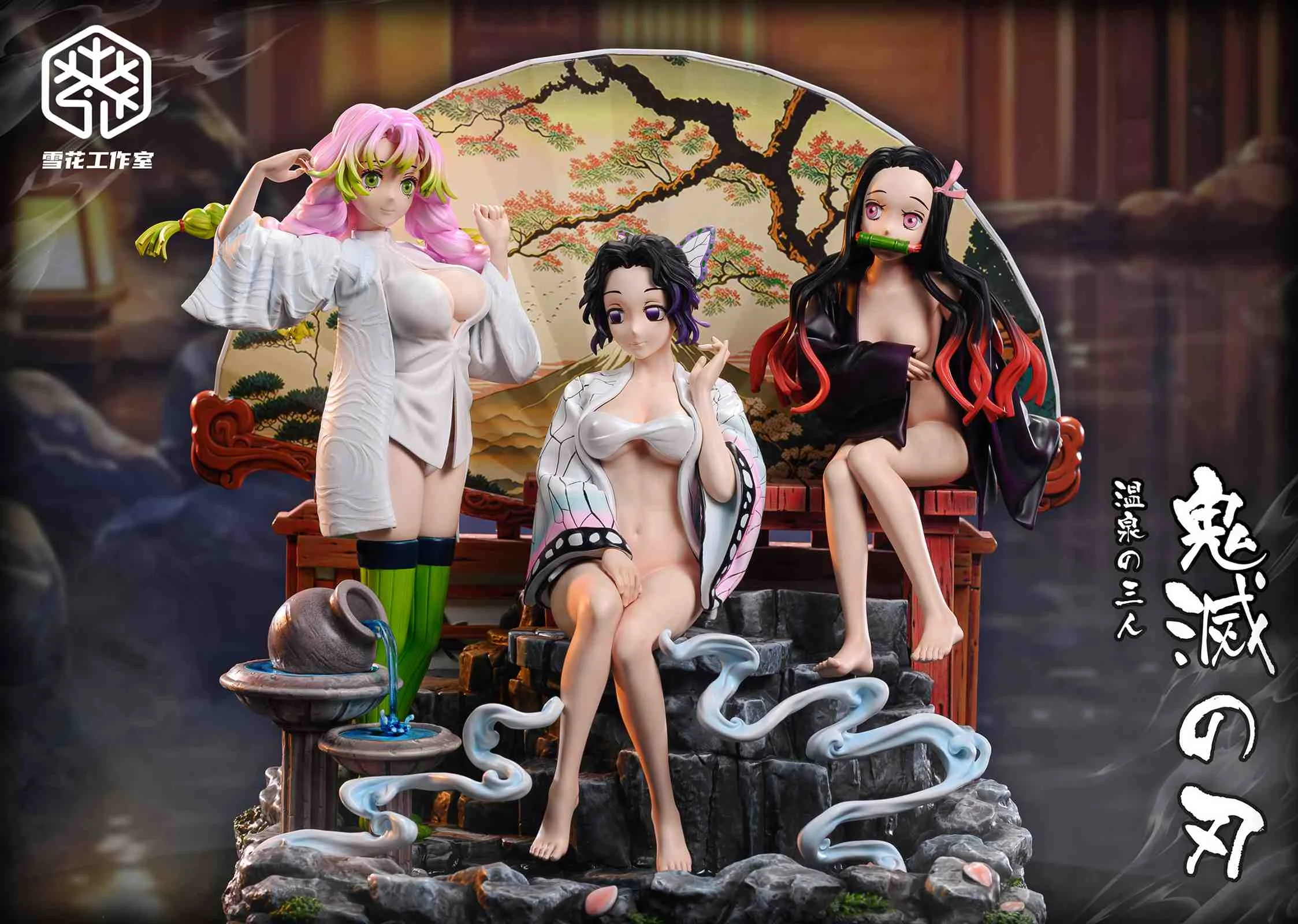 1/6 Scale Hot Spring Trip Nezuko Kamado & Shinobu Kocho & Mitsuri Kanroji -  Demon Slayer: Kimetsu no Yaiba Resin Statue - Snow Studio [In Stock]