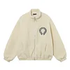Chrome Hearts Horseshoe Embroidered Sherpa Jacket - Black Cream Gothic Coat 825
