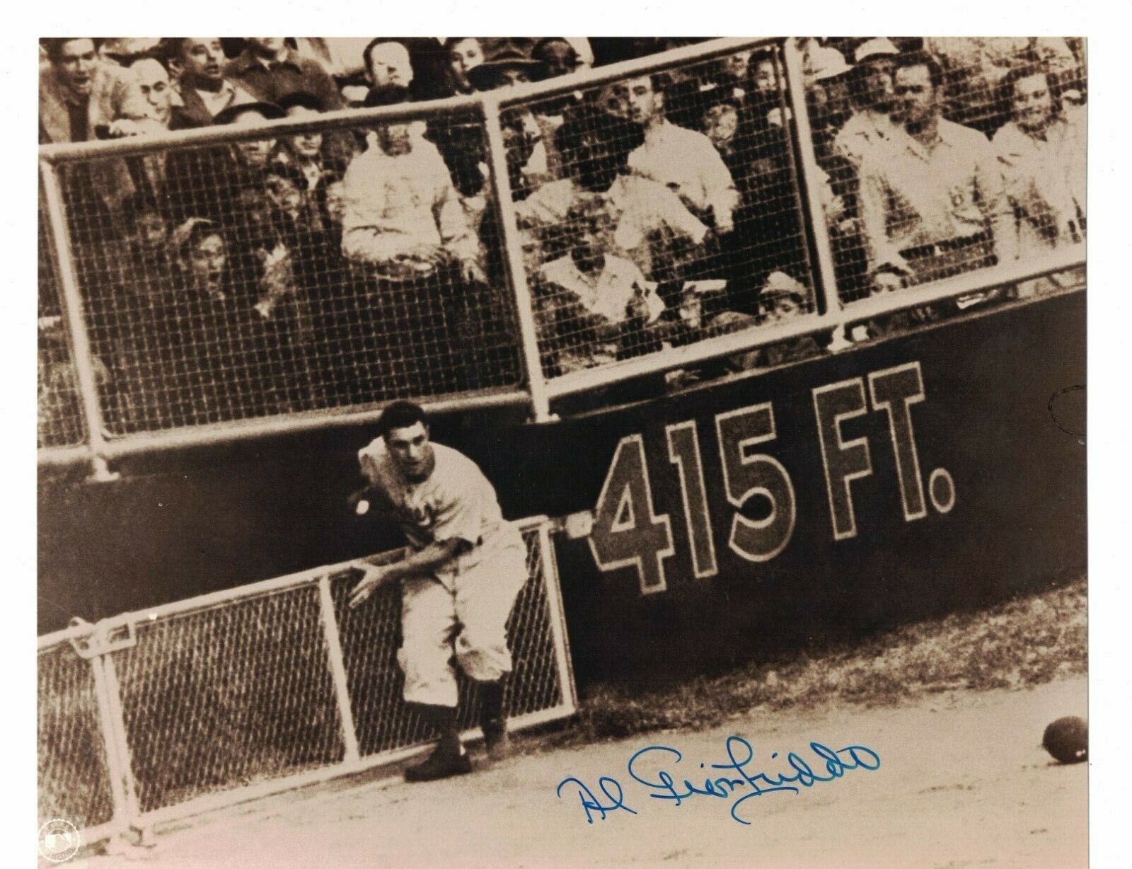 Al Gionfriddo Brooklyn Dodgers Signed 8 x 10