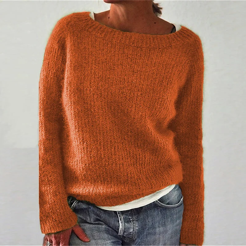 Uveng Solid Color Static Version Basic Style Sweaters