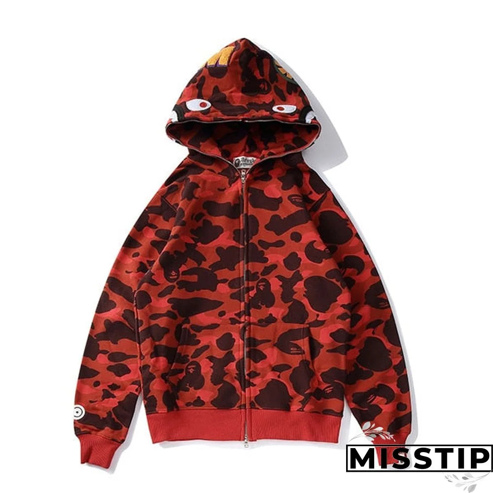 Jessic Camouflage Classic Sweater Thin Zipper Hoodie Couple Sweater Zip Hoodie Women Jacket Coat New