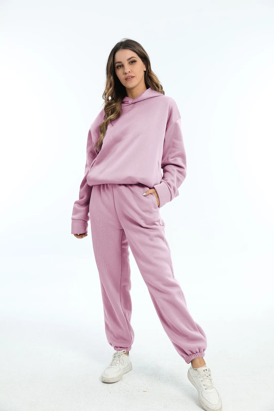 Nigikala Nigikala And Winter Women's Casual Fashion Thick Long-Sleeved Trousers Two Sets