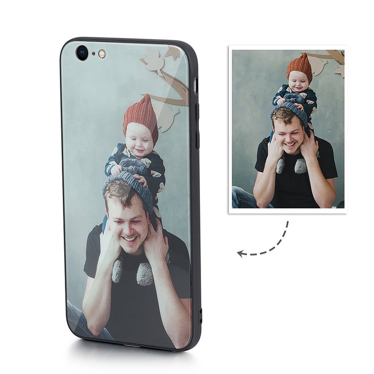 IPhone 6S Plus Custom Photo Protective Phone Case Glass Surface