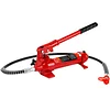 4 Ton Porta Power Kit,16-Pcs Portable Hydraulic Multifunctional Jack with Oil Hose,Auto Body Frame Repair Kit with Storage Case,Hydraulic Ram for Car Truck Repair, 8000 Lbs Capacity, Red (4 Ton)