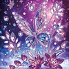(4er Pack) Lila Schmetterling - speziell geformtes Diamond Painting - 30*30cm