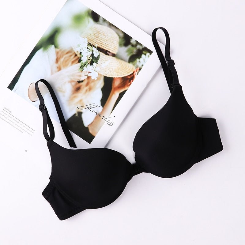 New Fashion Sexy Simple Push Up Bra Front Button Candy Color A B Cup Women Underwear Lingerie Hot