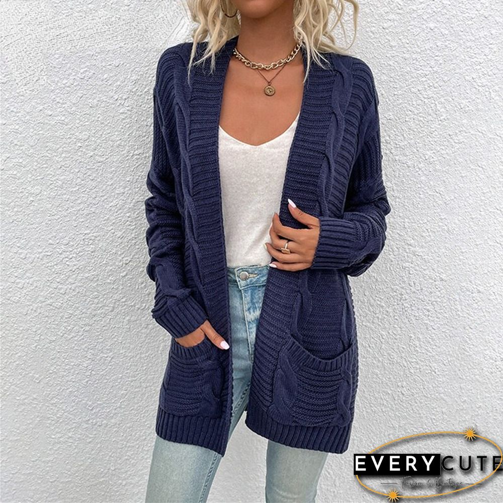 Women's Jacket Knitted Sweater Winter Loose Sweater Long Coat