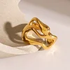 Artistic Gloss Golden Stylish Ring