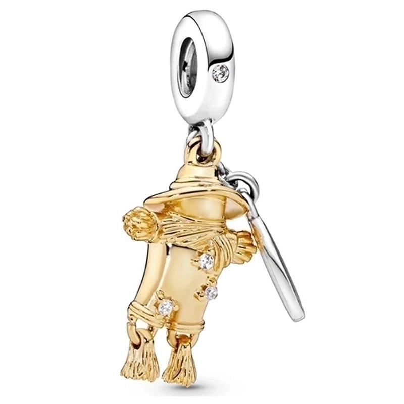 1 PC/Package Metal Rhinestones Plating Inlay Polished Pendant Beads