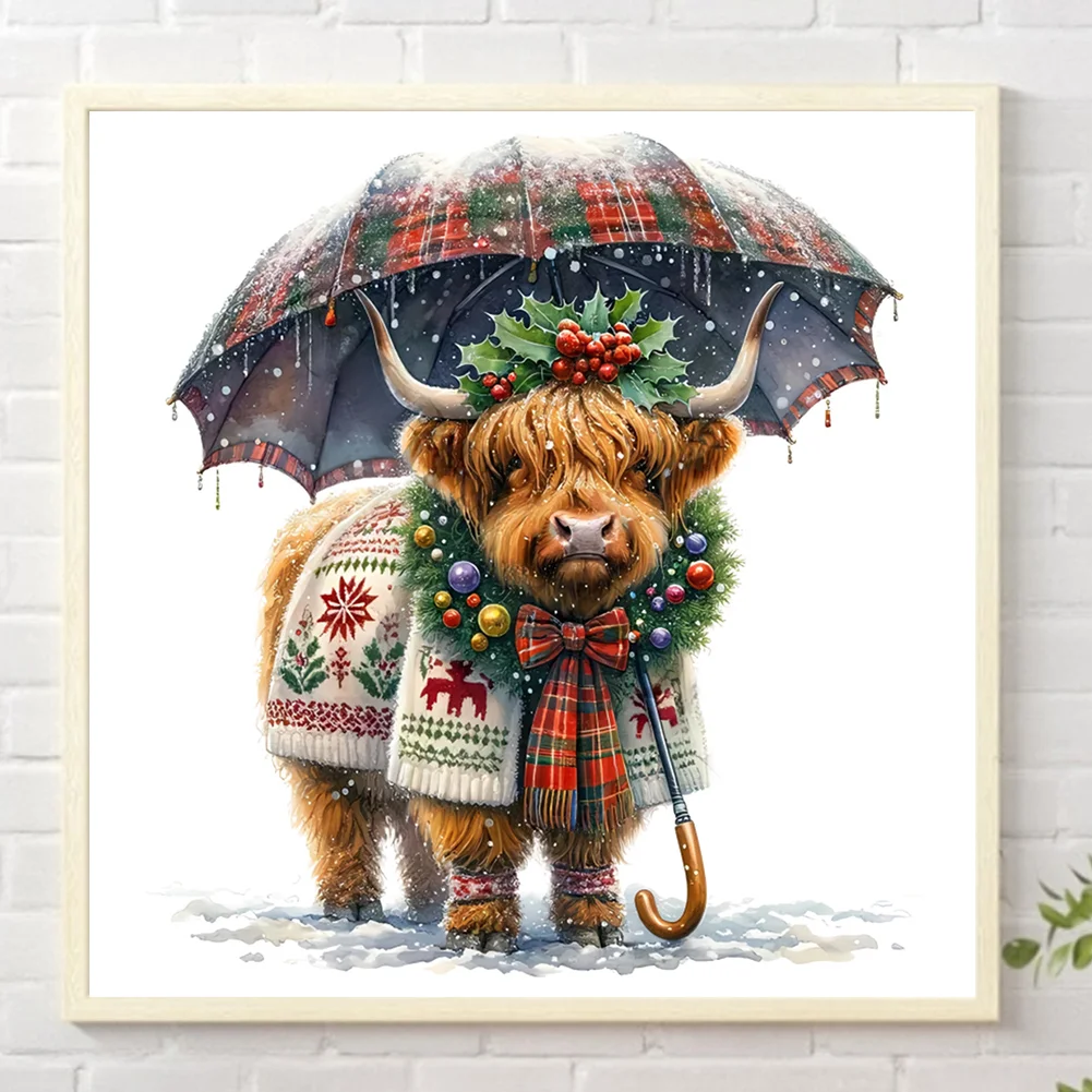 Diamond Painting - Full Round Drill - Highland Cattle(Canvas|35*35cm)