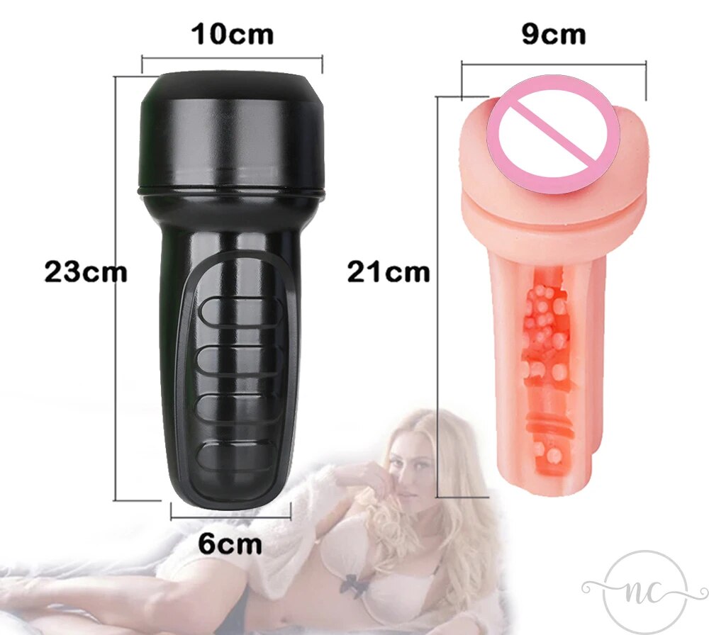 Realistic Male Masturbation Cup for Men, Silicone Pocket Pussy Vagina Sex Toy