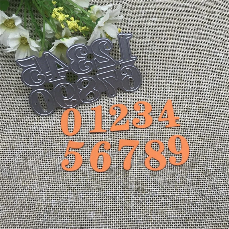 1 Set 0-9 Numbers words Metal Cutting Dies Stencils For DIY Scrapbooking Decorative Embossing Handcraft Die Cutting Template