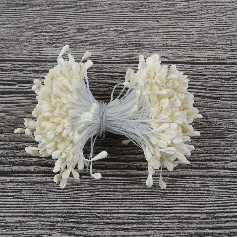 350/1700pcs 5mm Artificial Mini Stamen Matte Handmade Flowers For Wedding Party Home Decoration DIY Gift Box Wreath Decoration