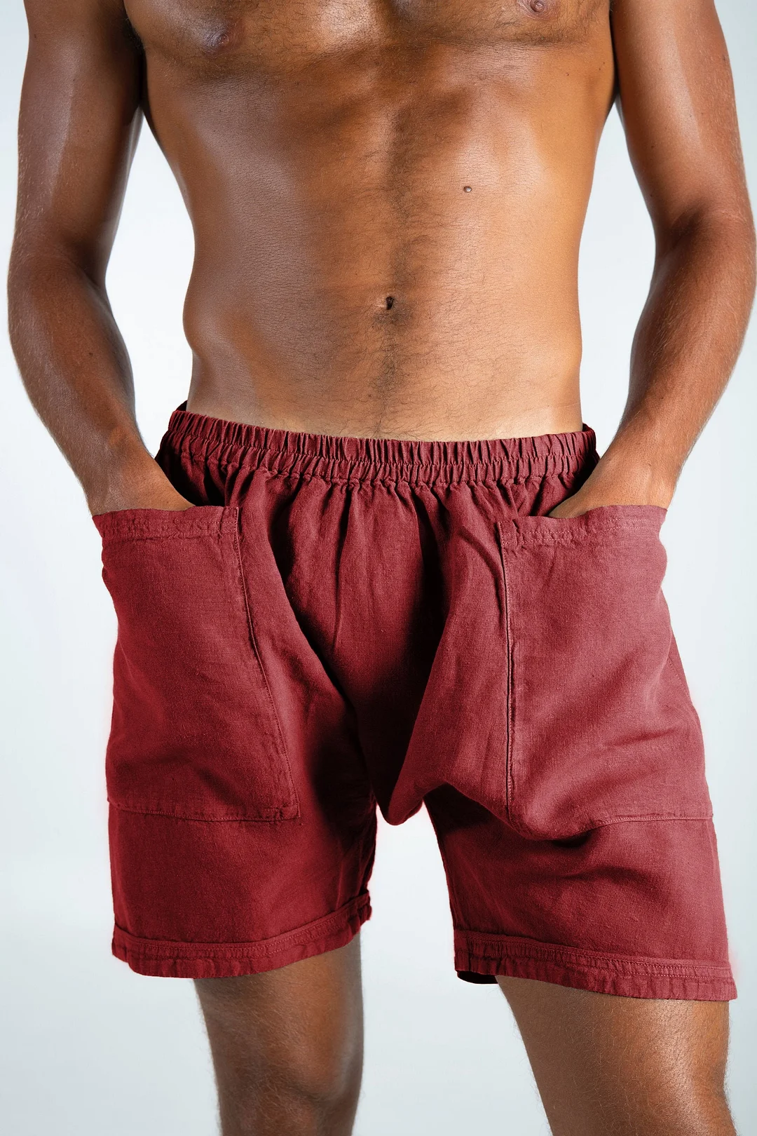 Men's Linen big pockets Shorts