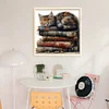 (US Only)Cat Printed Cross Stitch Kit 40x40cm DIY 11CT Embroidery Craft Set Home Art