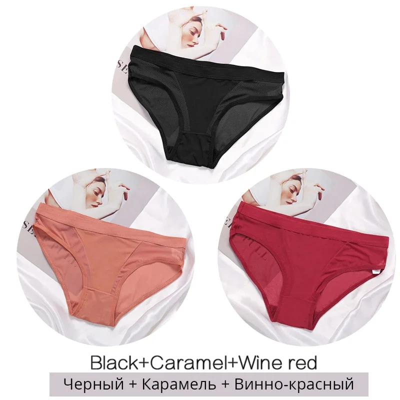 FINETOO Women Low Waist Panties Transparent Mesh Underpants M-2XL Ladies Briefs Female Underwear Fashion Girl Panty Lingerie New
