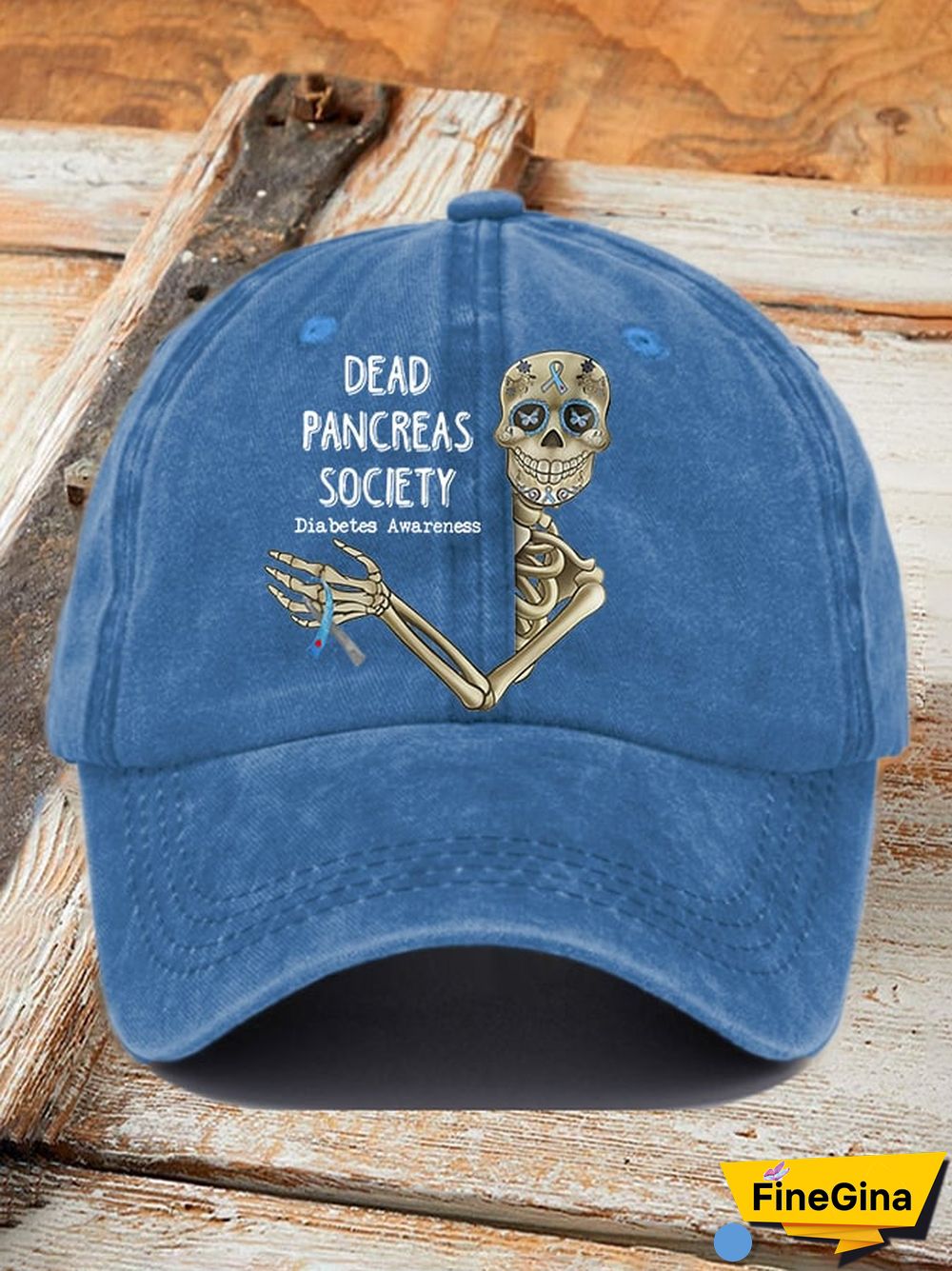 Retro Diabetes Awareness Dead Pancreas Society Print Baseball Cap