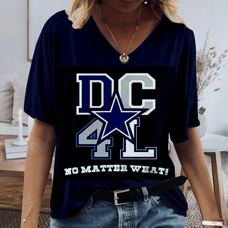 Dallas Cowboys Lightweight Short Sleeve V-Neck T-Shirt
