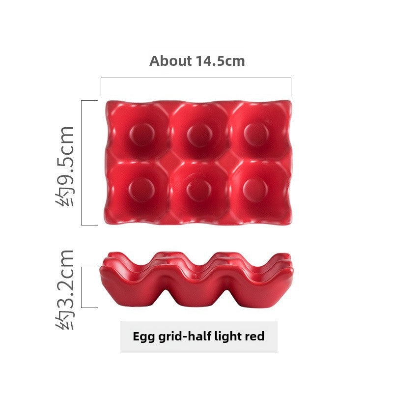Creative Kitchen Supplies Egg Rack Egg Rack Household Ceramic Tableware Egg Tray Egg Rack A Generation Of Hair