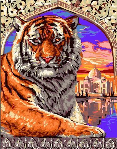 

Taj Mahal Tiger – Paint By Numbers - 40*50CM, 501 Original