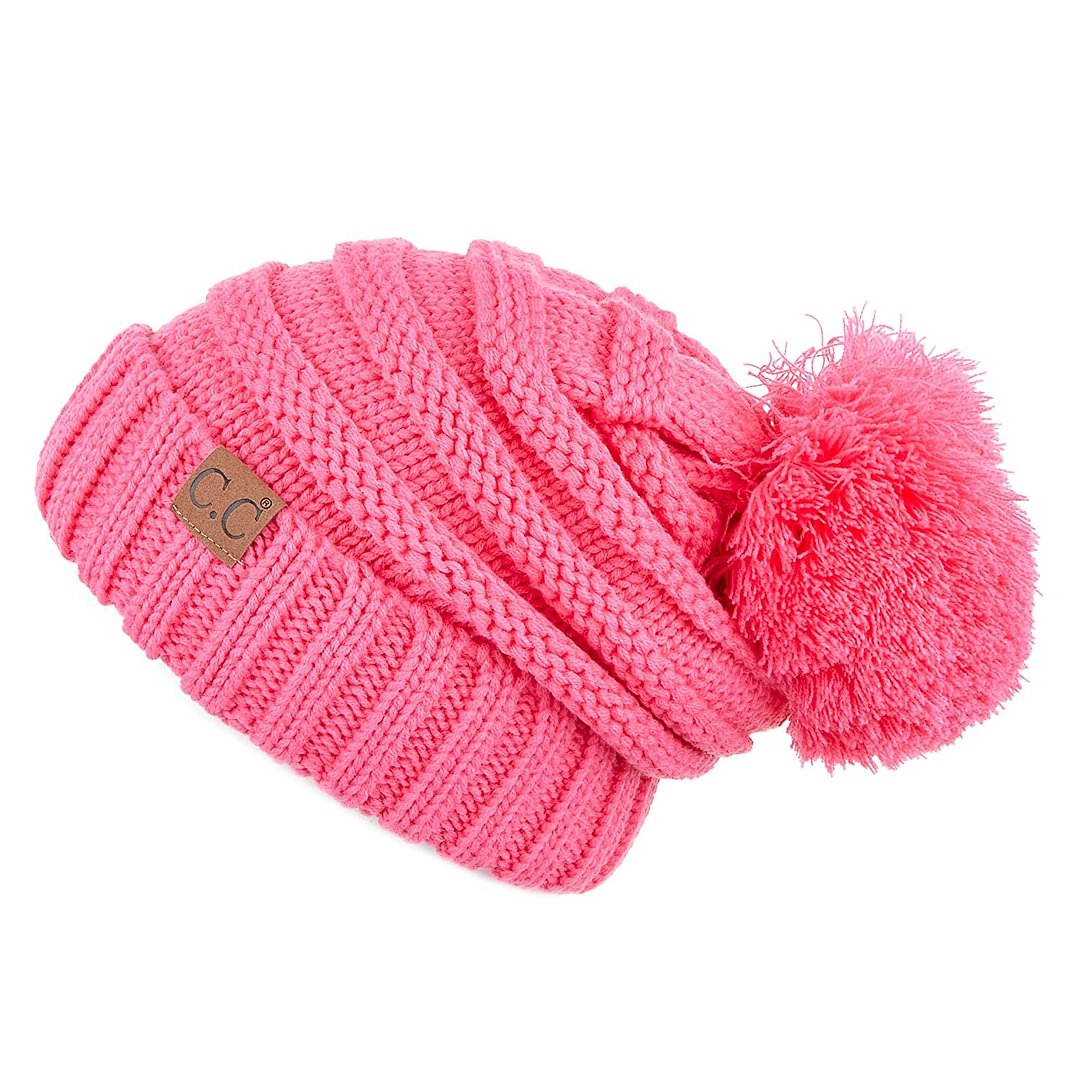 Exclusives Unisex Oversized Slouchy Beanie with Pom (HAT-6242POM)