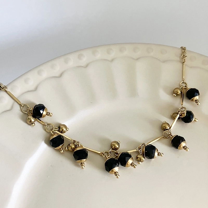 Elegant Streetwear Round 14K Gold Plated 304 Stainless Steel Artificial Crystal Bracelets