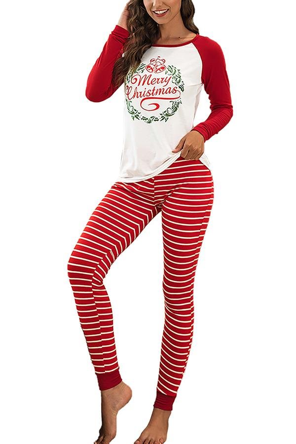Merry Christmas Pajama Set Watermelon Red - Shop Trendy Women's Clothing | LoverChic