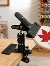 360-Degree Rotatable Embroidery Holder Adjustable Tableside Stitching Frames Clip Non-Slip Portable Metal Embroidery Clip Holder Suitable For Cross-Stitch Accessories