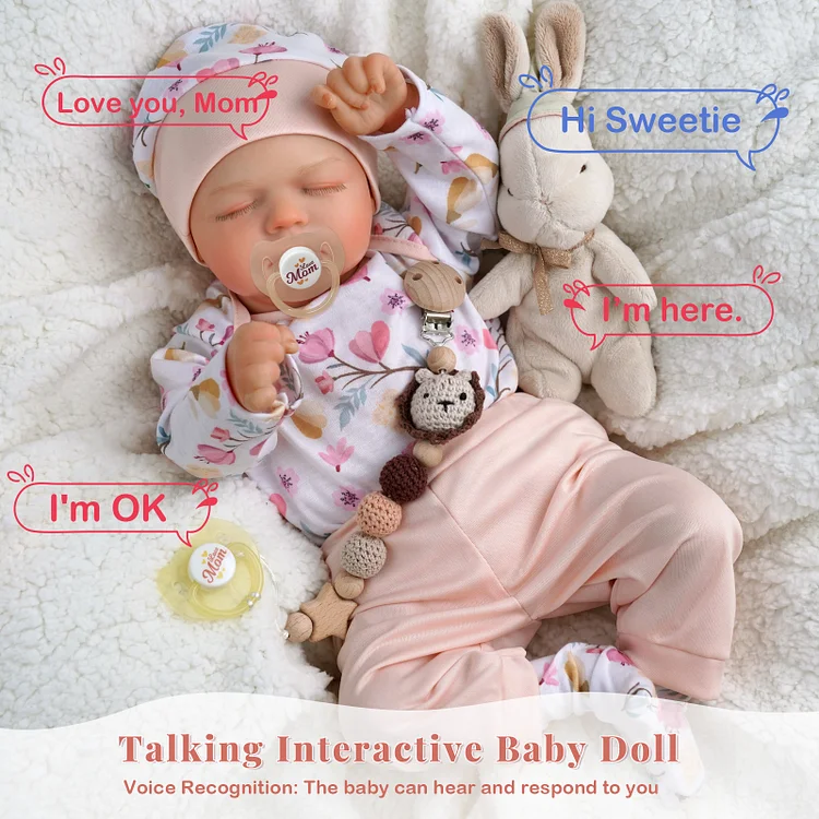 Babeside Sleeping Reborn Baby Wynne 20'' Infant Girl Healing the Heart with Heartbeat Coos and Breath