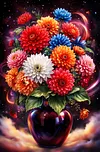 Luxury AB Velvet Diamond Painting Kit - Flowers Vase